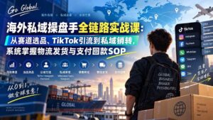 (20255期)海外私域操盘手全链路实战课:从赛道选品、TikTok引流到私域销转,系统掌握物流发货与支付回款SOP-宝藏屋创业网