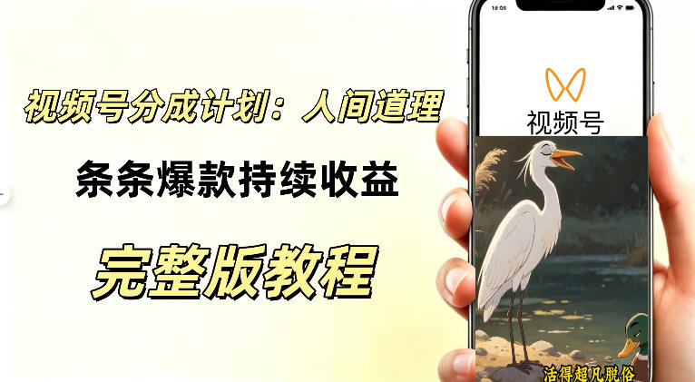 视频号新玩法之AI动漫画风励志视频，不用会画画、不用拍摄，持续化收益，详细拆解-宝藏屋创业网