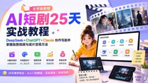 (20225期)AI短剧25天实战教程(文字版教程):DeepSeek+ChatGPT+Claude协作写剧本,掌握绘图视频与成片变现方法-宝藏屋创业网
