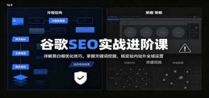 2026谷歌SEO实战进阶课:详解黑白帽优化技巧,掌握关键词挖掘,搞定站内站外全域运营-宝藏屋创业网