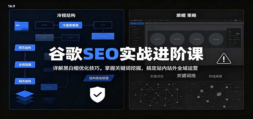 2026谷歌SEO实战进阶课：详解黑白帽优化技巧，掌握关键词挖掘，搞定站内站外全域运营-宝藏屋创业网