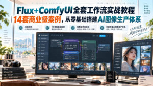 Flux+ComfyUI全套工作流实战教程｜14套商业级案例，从零基础搭建AI图像生产体系-宝藏屋创业网