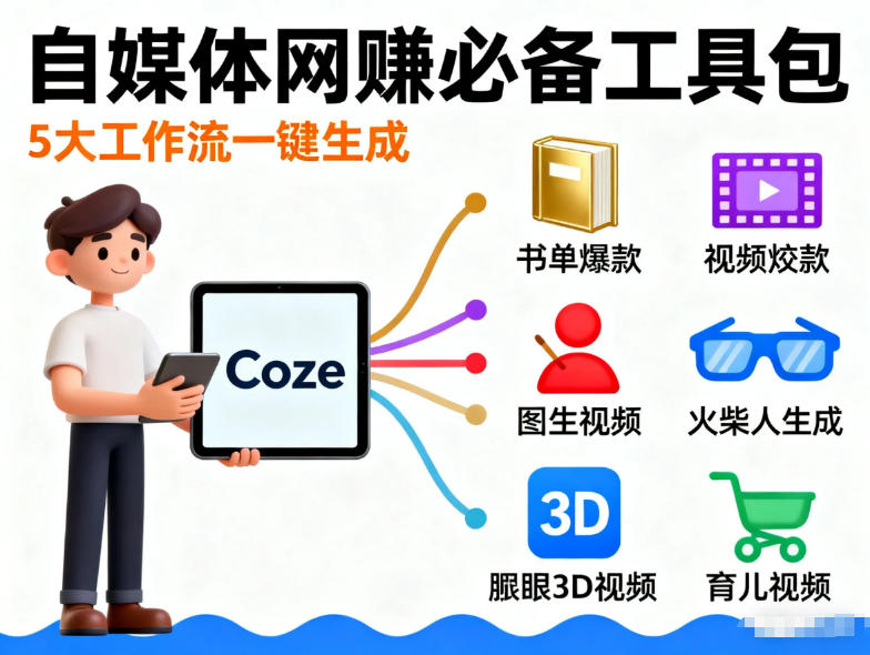 Coze工作流合集，内容一共100份左右，内容丰富，可以提供工作效率-宝藏屋创业网