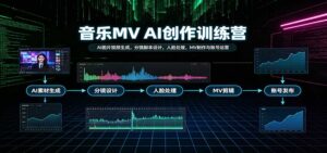音乐MV AI创作训练营：AI图片视频生成，分镜脚本设计，人脸处理，MV制作与账号运营-宝藏屋创业网