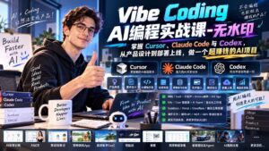 （20431期）Vibe Coding AI编程实战课-无水印：掌握Cursor、Claude Code与Codex，从产品设计到部署上线，做一个超赚钱的AI项目-宝藏屋创业网