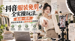 抖音服装免剪全实操玩法，基础+进阶，带你实现普通人最快变现的赛道-宝藏屋创业网