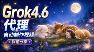 Grok 4.6代理自动制作视频!从提示词到成片全流程详细分享|AI Agent实操分享-宝藏屋创业网