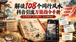 解读108个同行风水抖音引流万能指令手册,怎么找素材·怎么做指令·怎么越磨越亮【文档】-宝藏屋创业网