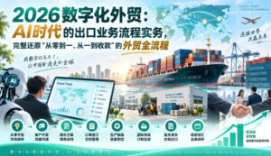 2026数字化外贸:AI时代的出口业务流程实务,完整还原”从零到一、从一到收款”的外贸全流程-宝藏屋创业网