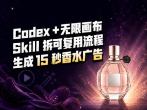 我把Amazon香水视频拆成Codex Skill：无限画布负责最后15秒-宝藏屋创业网