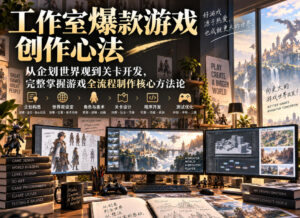 工作室爆款游戏创作心法｜从企划世界观到关卡开发，完整掌握游戏全流程制作核心方法论-宝藏屋创业网