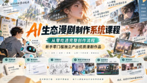 AI生态漫剧制作系统课程，从零吃透完整创作流程，新手零门槛独立产出优质漫剧作品-宝藏屋创业网