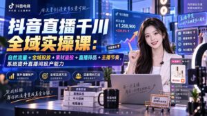 （20339期）抖音直播千川全域实操课：自然流量+全域投放+素材追投+直播排品+主播节奏，系统提升直播间投产能力-宝藏屋创业网