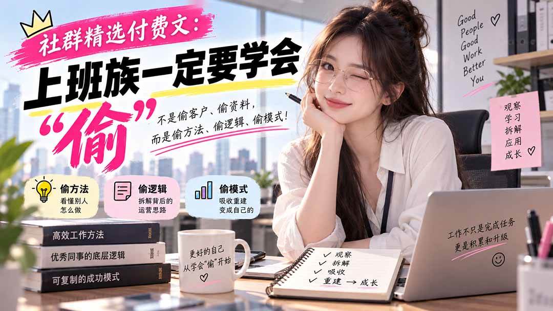 （20423期）社群精选付费文：上班族一定要学会“偷“-宝藏屋创业网
