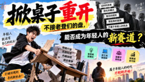 某公众号付费文章:掀桌子重开,不接老登们的盘,能否成为年轻人的新赛道?-宝藏屋创业网