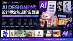 （20195期）2026AI DESIGN时代设计师全能进阶实战课：从字体创意、版式布局到电商包装与品牌全案，掌握AI商业设计完整方法-宝藏屋创业网