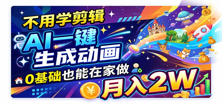 AI动画彻底爆了！一单500~800，全程派单，小白也能月入2W+-宝藏屋创业网