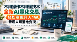 不用操作不用懂技术！全新AI量化交易，轻松变现月入1W，普通人可落地变现！【揭秘】-宝藏屋创业网