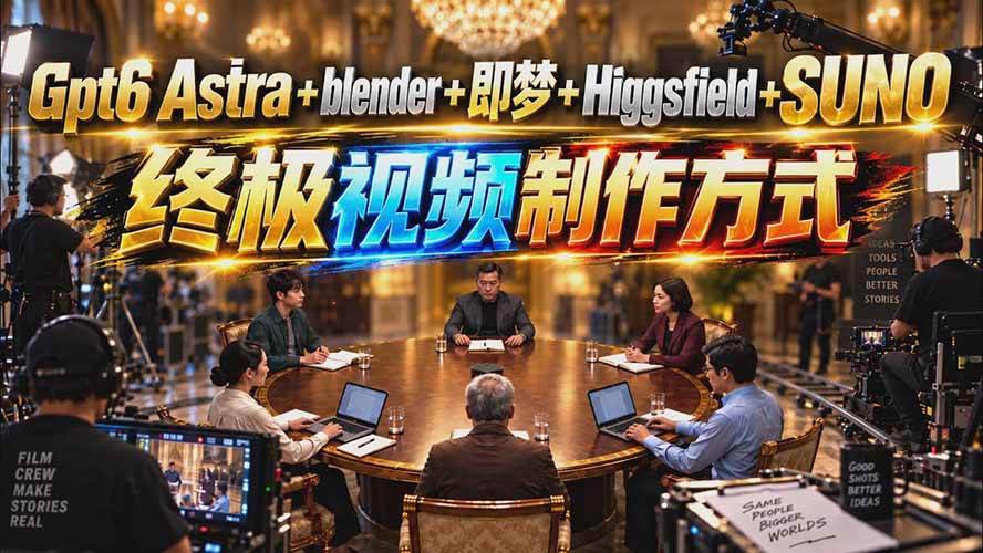 (20588期)GPT-6 Astra+Blender+即梦+Higgsfield+Suno=终极视频制作方式(无水印) (20588期)GPT-6 Astra+Blender+即梦+Higgsfield+Suno=终极视频制作方式(无水印)
