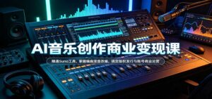 AI音乐创作商业变现课：精通Suno工具，掌握编曲混音改编，搞定版权发行与账号商业运营-宝藏屋创业网