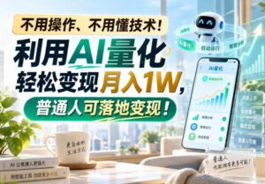 (20429期)利用AI量化轻松变现月入1W,普通人可落地变现,不用操作、不用懂技术!-宝藏屋创业网