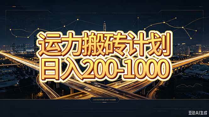 （20283期）运力搬砖，风口项目。当日收益稳定200-1000。 每天仅需一小时，新人轻松上手。-宝藏屋创业网