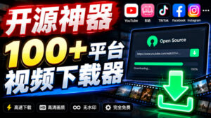YouTube、B站超100+平台视频免费下载，超级好用，多平台免费开源热门视频下载器ytDownloader-宝藏屋创业网