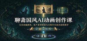 聊斋国风AI动画创作课:文本改编剧本,资产素材搭建与AI短片生成全流程教学-宝藏屋创业网