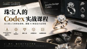珠宝人的Codex实战课程｜JewelryDesign Codex安装入门、AI珠宝设计、爆款二创、多视图生成、电商精修海报全链路教学-宝藏屋创业网