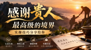 某公众号付费文章：感谢贵人最高级的境界，实操技巧分享给你-宝藏屋创业网