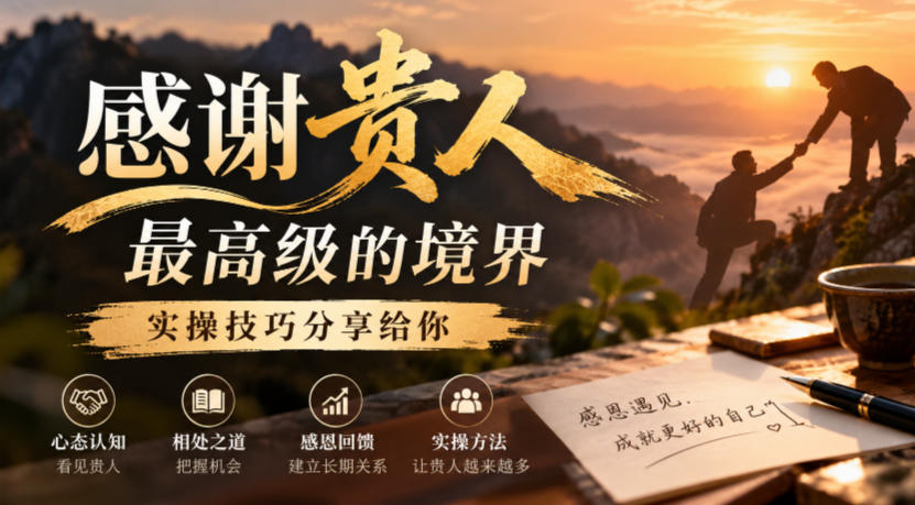 某公众号付费文章：感谢贵人最高级的境界，实操技巧分享给你-宝藏屋创业网