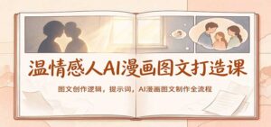 温情感人AI漫画图文打造课：图文创作逻辑，提示词，AI漫画图文制作全流程-宝藏屋创业网
