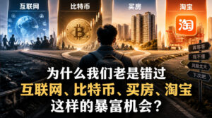 某社群付费文章:为什么我们老是错过互联网、比特币、买房、淘宝这样的暴富机会?-宝藏屋创业网