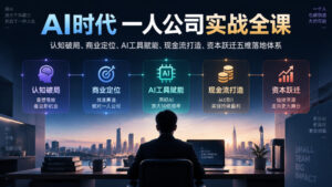 AI时代一人公司实战全课｜认知破局、商业定位、AI工具赋能、现金流打造、资本跃迁五维落地体系-宝藏屋创业网