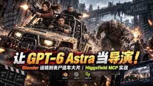 (20762期)【无水印】让 GPT-6 Astra 当导演!Blender 运镜到丧尸追车大片|Higgsfield MCP 实战-宝藏屋创业网