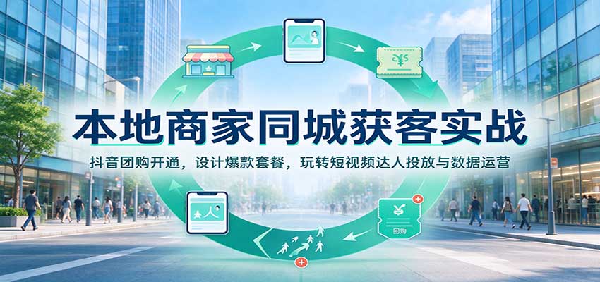本地商家同城获客实战:抖音团购开通,设计爆款套餐,玩转短视频达人投放与数据运营 本地商家同城获客实战:抖音团购开通,设计爆款套餐,玩转短视频达人投放与数据运营