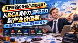 （20932期）真正赚钱的外贸B2B产品如何选？从RCA竞争力、波特五力到产业价值链，系统拆解全球市场与蓝海商机分析-宝藏屋创业网