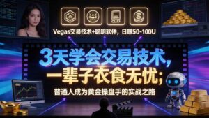 (20841期)“顺势而为交易系统”3天学会交易技术,聪明软件辅助,小白也能看懂趋势交易,日入30-100U,长期稳定-宝藏屋创业网
