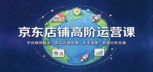 京东店铺高阶运营课：平台规则解读，商品店铺管理，多渠道推广数据分析实操-宝藏屋创业网