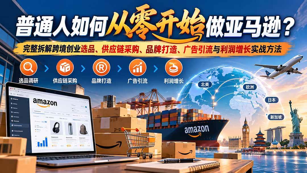 （20953期）普通人如何从零开始做亚马逊？完整拆解跨境<a href=
