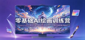 零基础AI绘画训练营:Midjourney与香蕉实操,商业工作流,个人风格IP插画案例解析-宝藏屋创业网