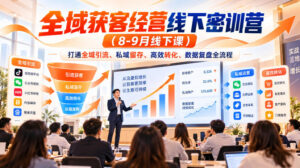 全域获客经营线下密训营(8-9月线下课),打通全域引流、私域留存、高效转化、数据复盘全流程-宝藏屋创业网
