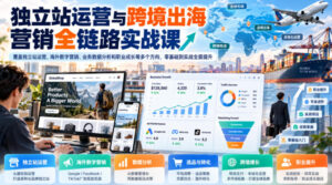 独立站运营与跨境出海营销全链路实战课,覆盖独立站运营、海外数字营销、业务数据分析和职业成长等多个方向,零基础到实战全面提升-宝藏屋创业网