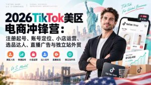（20858期）2026TikTok美区电商冲锋营：注册起号、账号定位、小店运营、选品达人、直播广告与独立站外贸-宝藏屋创业网