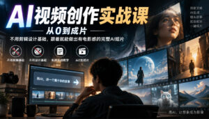 AI视频创作实战课,从0到成片,不用剪辑设计基础,跟着就能做出有电影感的完整AI短片-宝藏屋创业网