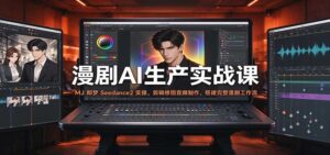 漫剧AI生产实战课：MJ 即梦 Seedance2 实操，剪辑修图音频制作，搭建完整漫剧工作流-宝藏屋创业网