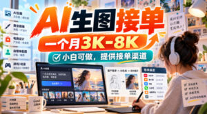 AI生图接单,一个月3K-8K,小白可做,提供接单渠道-宝藏屋创业网