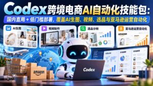 (20752期)【无水印】Codex跨境电商AI自动化技能包:国内直用+低门槛部署,覆盖AI生图、视频、选品与亚马逊运营自动化-宝藏屋创业网