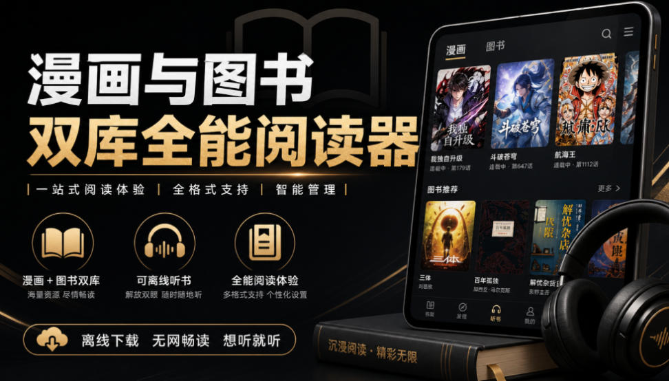Github开源工具！支持漫画与图书双库的全能阅读软件，内置六类朗读引擎，可离线听书Cmbok-宝藏屋创业网