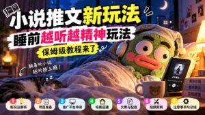（20947期）小说推文新玩法，睡前越听越精神玩法，保姆级教程来了-宝藏屋创业网